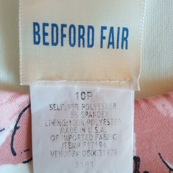 🛍️ BUNDLE ONLY 🛍️ Bedford FairElegant Floral Midi Dress in Pink and Cream - Picture 5 of 6